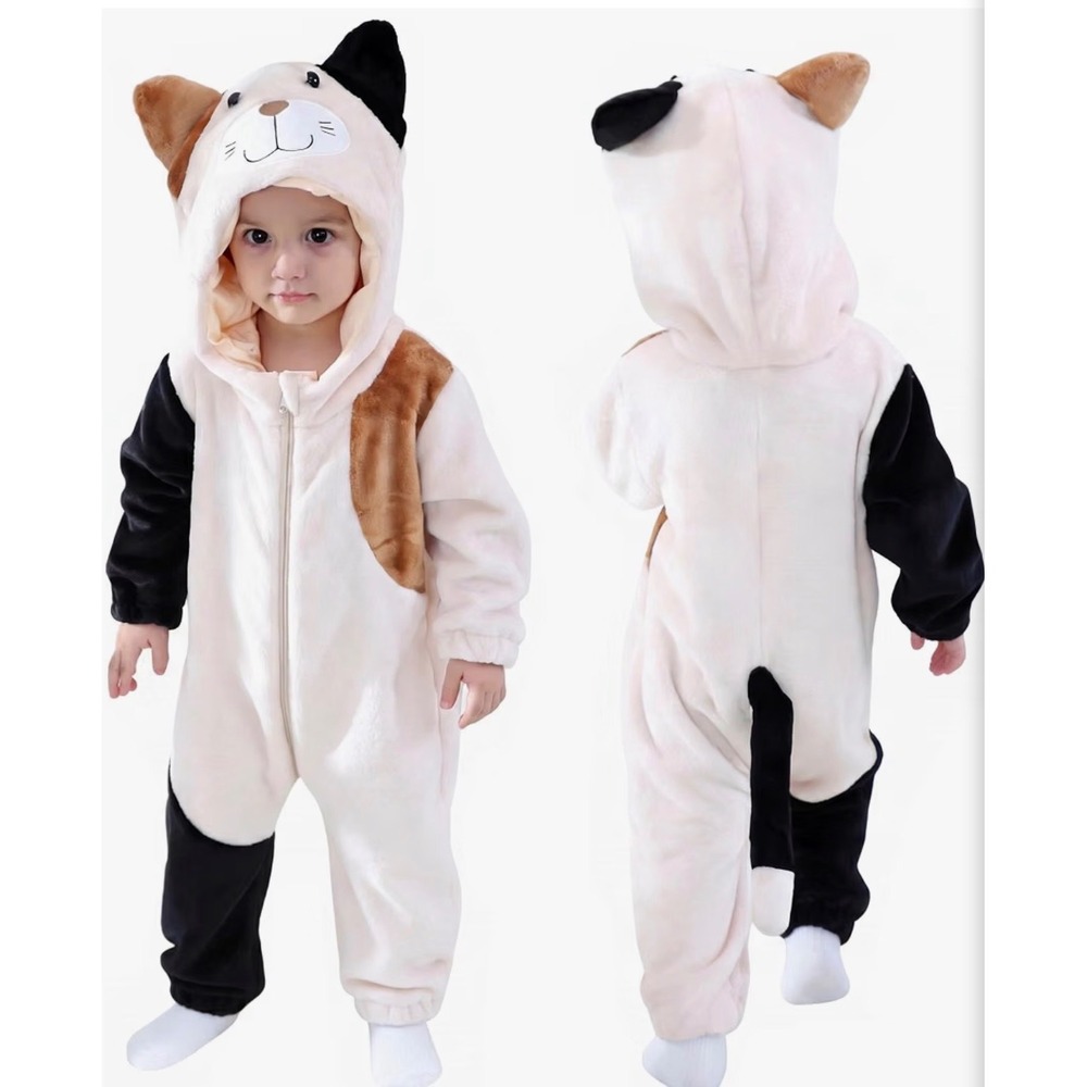 Tonwhar Calico Cat Hooded Fleece Romper Costume 18-24 Months New with Tags